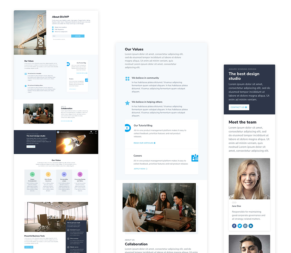 DiviWP About Layout 1
