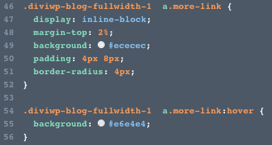 Open up any Section's Custom CSS module and search for