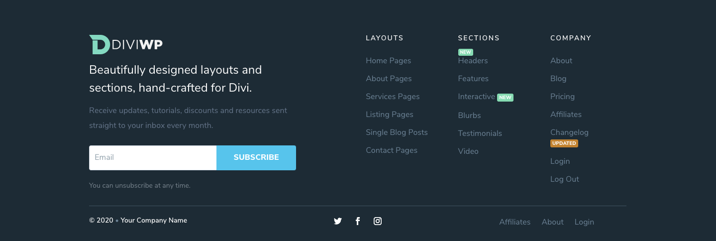 And here's what it looks like on Desktop WITH our Custom CSS Applied