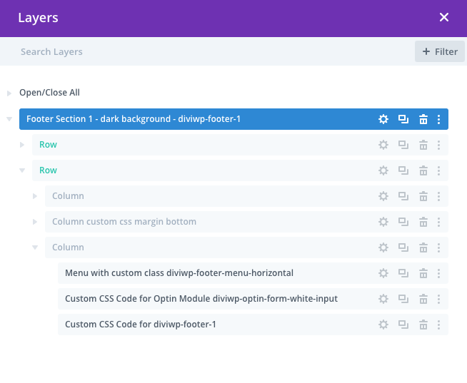 The Custom CSS module is further down the section (Note: All Custom CSS is positioned beneath the last Module in the overall…