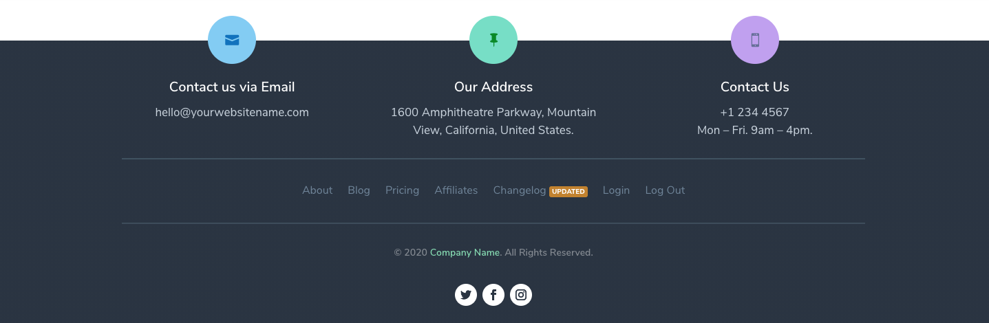 Footers 13 - 20 include beautiful Blurbs to focus attention on calls-to-action. DiviWP Blurb Sections will also all work…