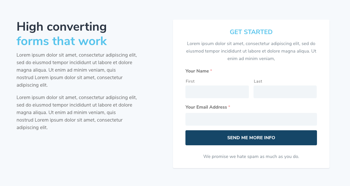 Gravity Forms Form Sections 1,2,5, and 7 - Custom CSS