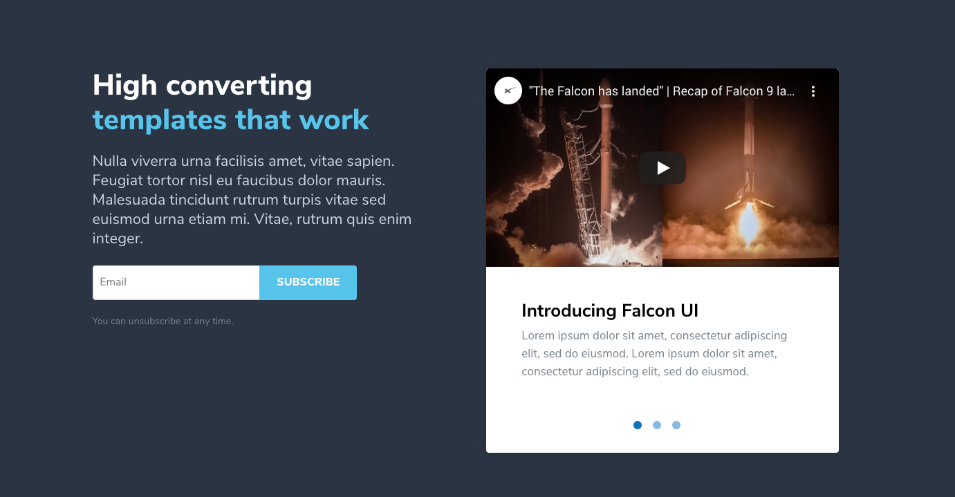 Hero Sections 3 and 5 - Email Optin Module