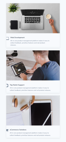 Here's the section in action for tablets and mobile