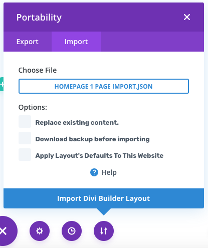 You will then see the following settings modal