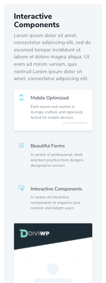 This Interactive section displays and hides images depending on which blurb module is clicked