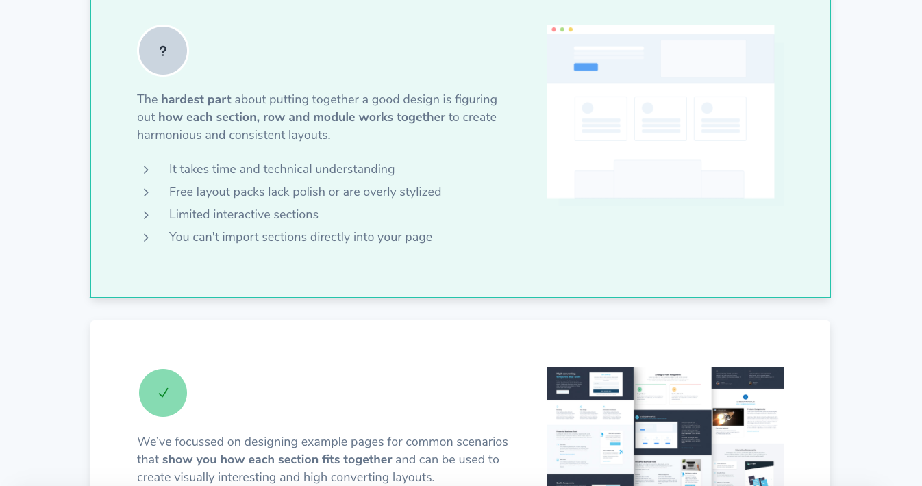 And here's the Visual Builder with both rows now visible