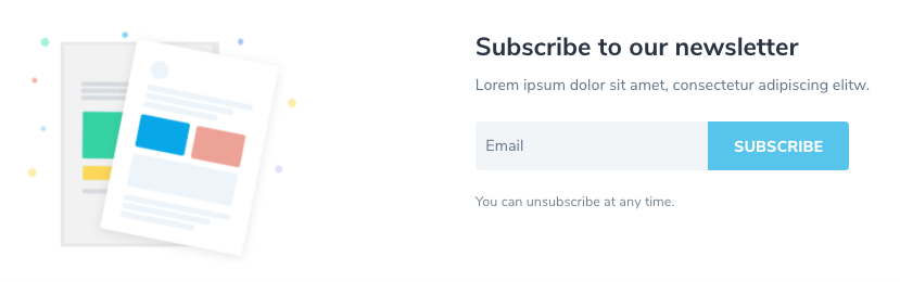 Newsletter Section - Email Optin Module
