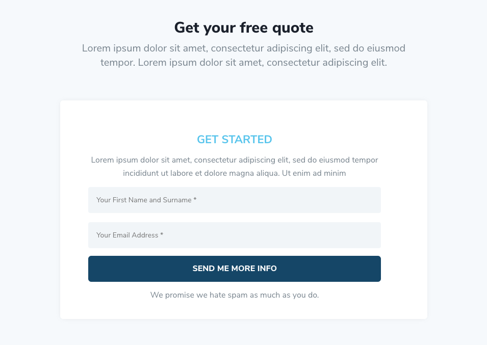 Contact Section - Contact Form Module